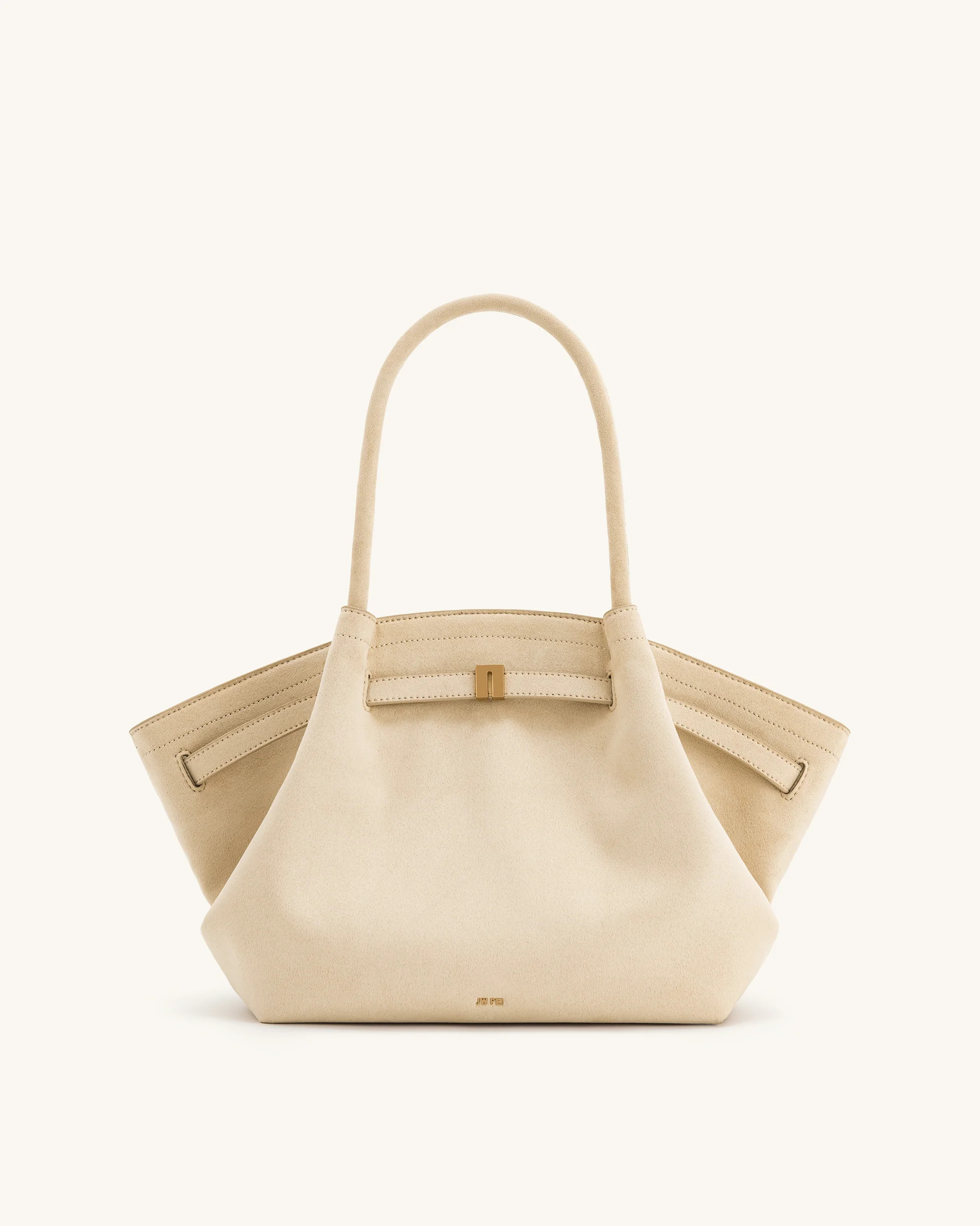 Hana Medium Faux Suede Tote Bag - Off White | JW PEI US