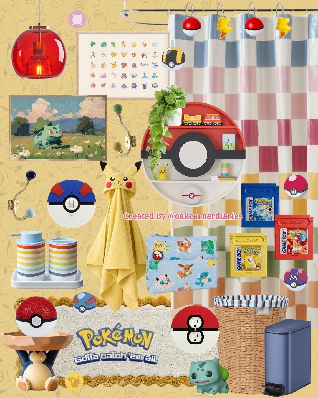 ⚡️ Gotta Catch ’Em All! This Pokémon bathroom theme is the perfect mix of fun, colorful, and timeless. Featuring Pokémon wall decor, themed shelves, outlet covers, and playful accents, it's a space that feels exciting for kids while still being stylish enough to grow with them.

Perfect inspiration for a Pokémon bathroom, kids' bathroom, boys' or girls’ bathroom, or themed bathroom makeover! 🎮✨

#PokemonBathroom #PokemonDecor #KidsBathroom #BoysBathroom #BathroomDecor #BathroomIdeas #ThemedBathroom #PokemonRoomDecor #HomeDecor

#LTKHome #LTKKids #LTKSaleAlert