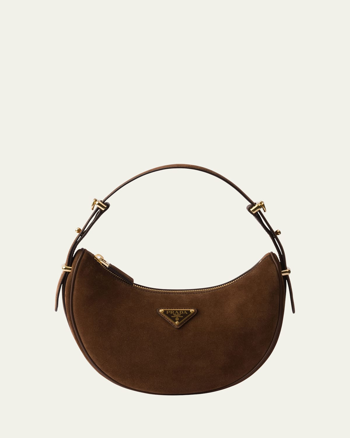 Arque Zip Suede Shoulder Bag | Bergdorf Goodman