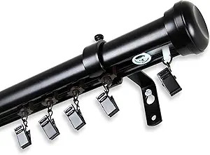 Rod Desyne CH100-68-86-2 Rosen Traverse Rod, 86-120 inch, Black | Amazon (US)