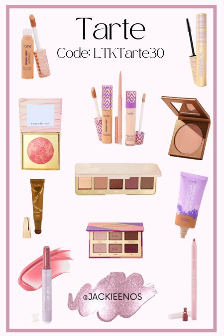 Tarte cosmetics code LTKTARTE30 

#LTKbeauty #LTKSpringSale #LTKstyletip