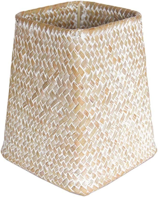 Finetoknow Hand Woven Wicker Basket Seagrass Organizer Flower Vase Storage Pot Rattan Crafts | Amazon (US)