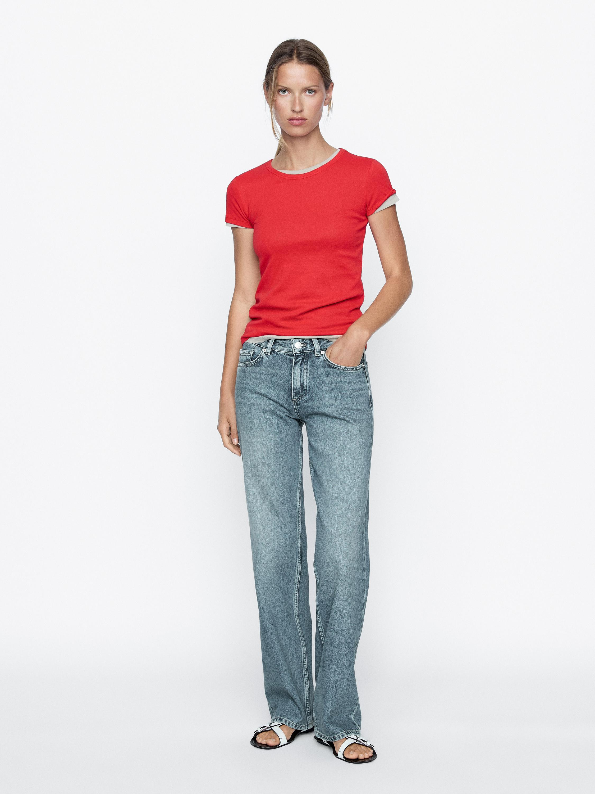 Straight-leg jeans: straight silhouette from the waist to ankle, with no additional leg adjustmen... | Massimo Dutti UK