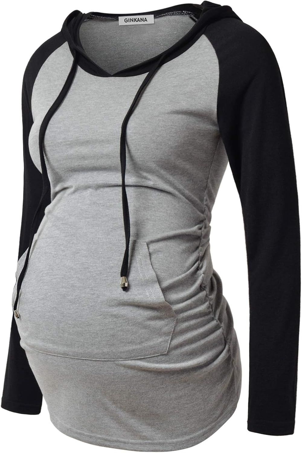 GINKANA Maternity Hoodie Long Sleeves Shirts Casual Maternity Top Pregnancy Sweatshirt Casual Clo... | Amazon (US)