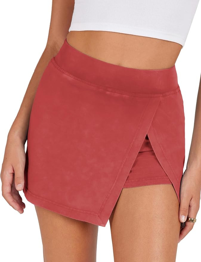 Lianlive Women's Mini Skirt High Waist Casual Split Hem Black Skort Athletic Tennis Bodycon Skirt... | Amazon (US)