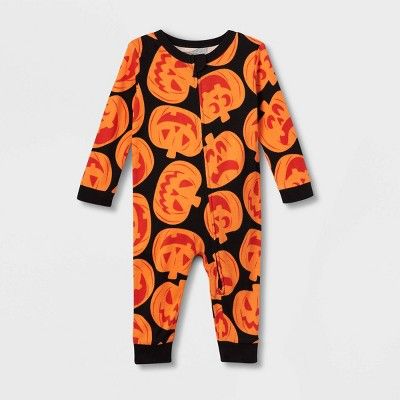 Baby Halloween Pumpkins Snug Fit Matching Family Pajama - Hyde & EEK! Boutique™ Orange | Target
