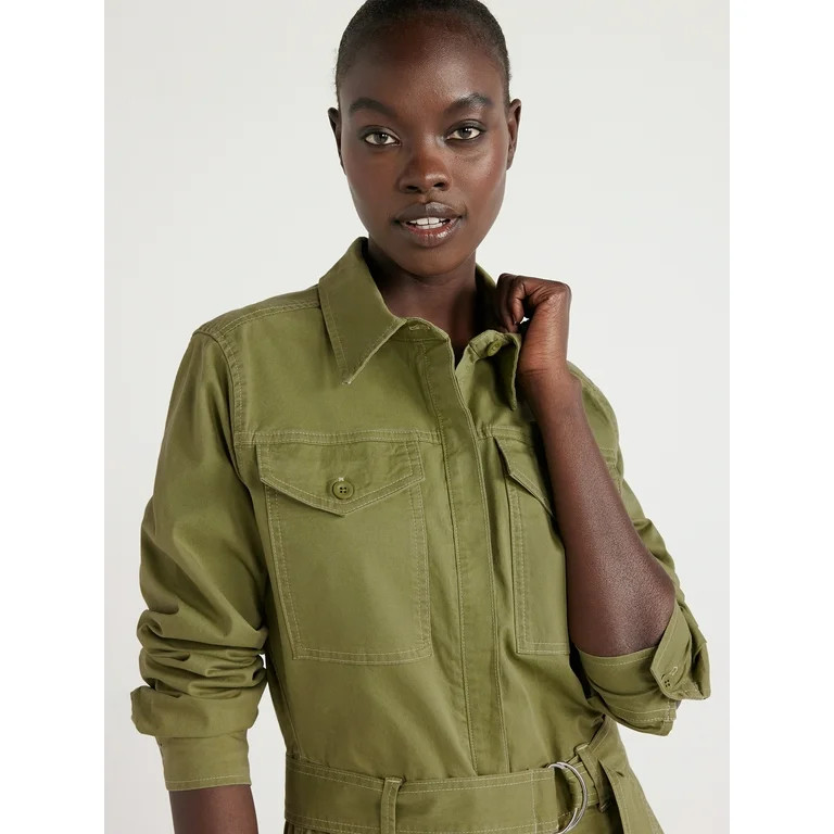 Free Assembly Women's Utility Jumpsuit, 27” Inseam, Sizes XS-XXL | Walmart (US)