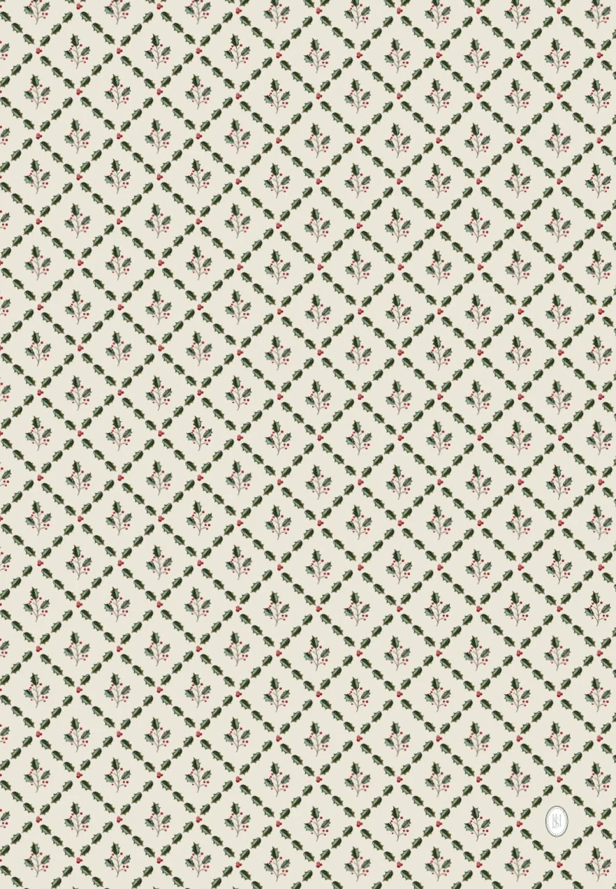JSH + Whittney Parkinson Holly Trellis Wrapping Papers - 4 sheets | JSH Home Essentials