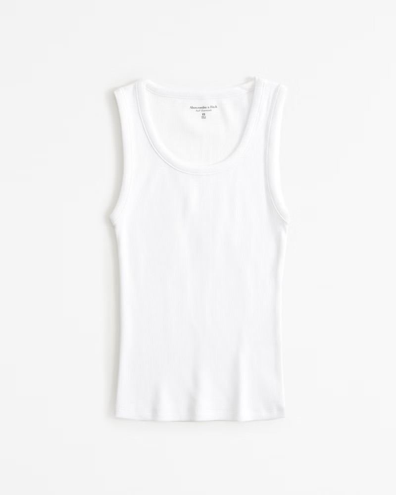 Essential Tuckable High Scoopneck Rib Tank | Abercrombie & Fitch (US)