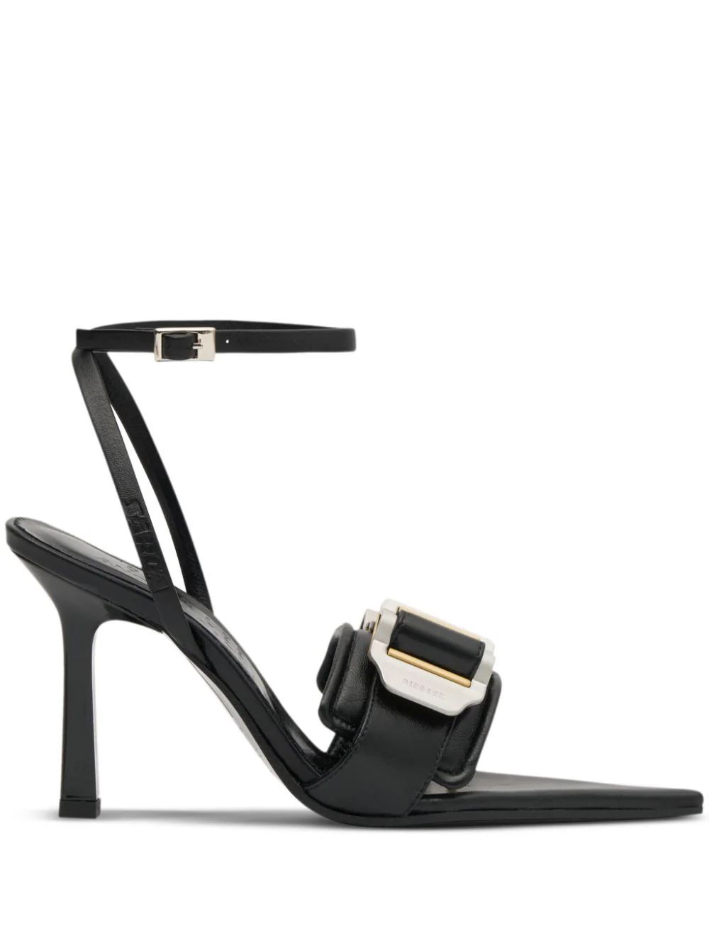 The DetailsDion Lee100mm buckle-detail leather sandals ImportedHighlightsblack leather/lambskin d... | Farfetch Global
