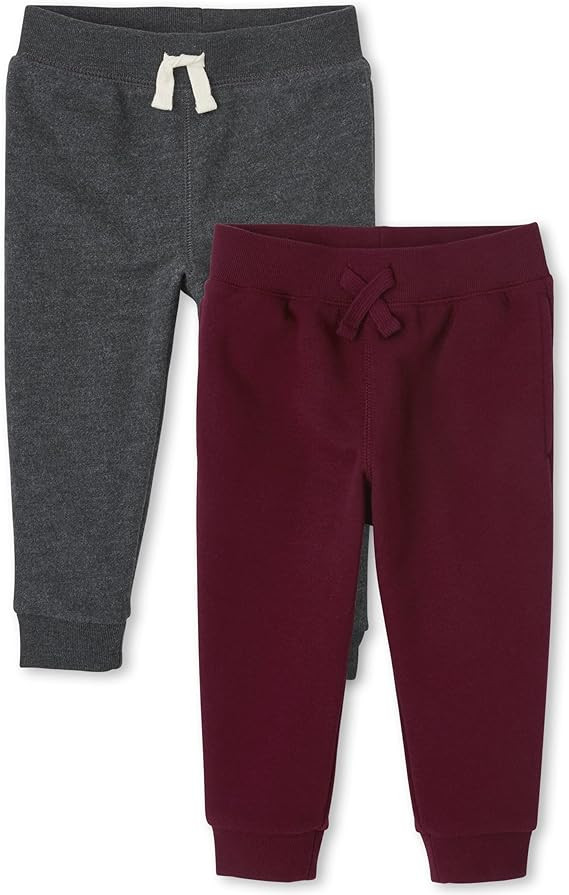 The Children's Place Baby Boys' Active Fleece Jogger Pants 2 Pack | Amazon (US)