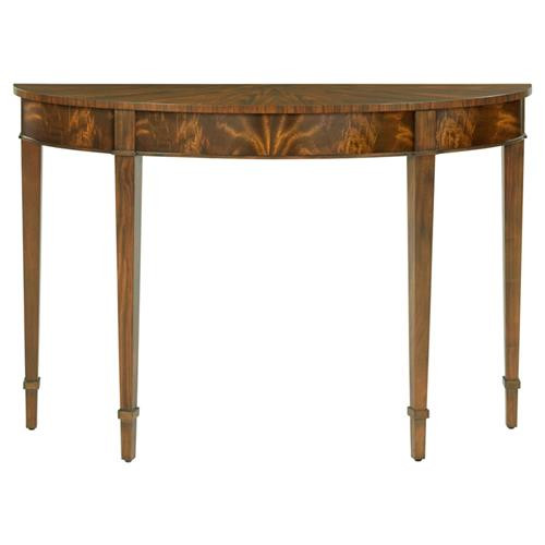 Woodbridge Adam French Country Margate Wood Demilune Console Table | Kathy Kuo Home