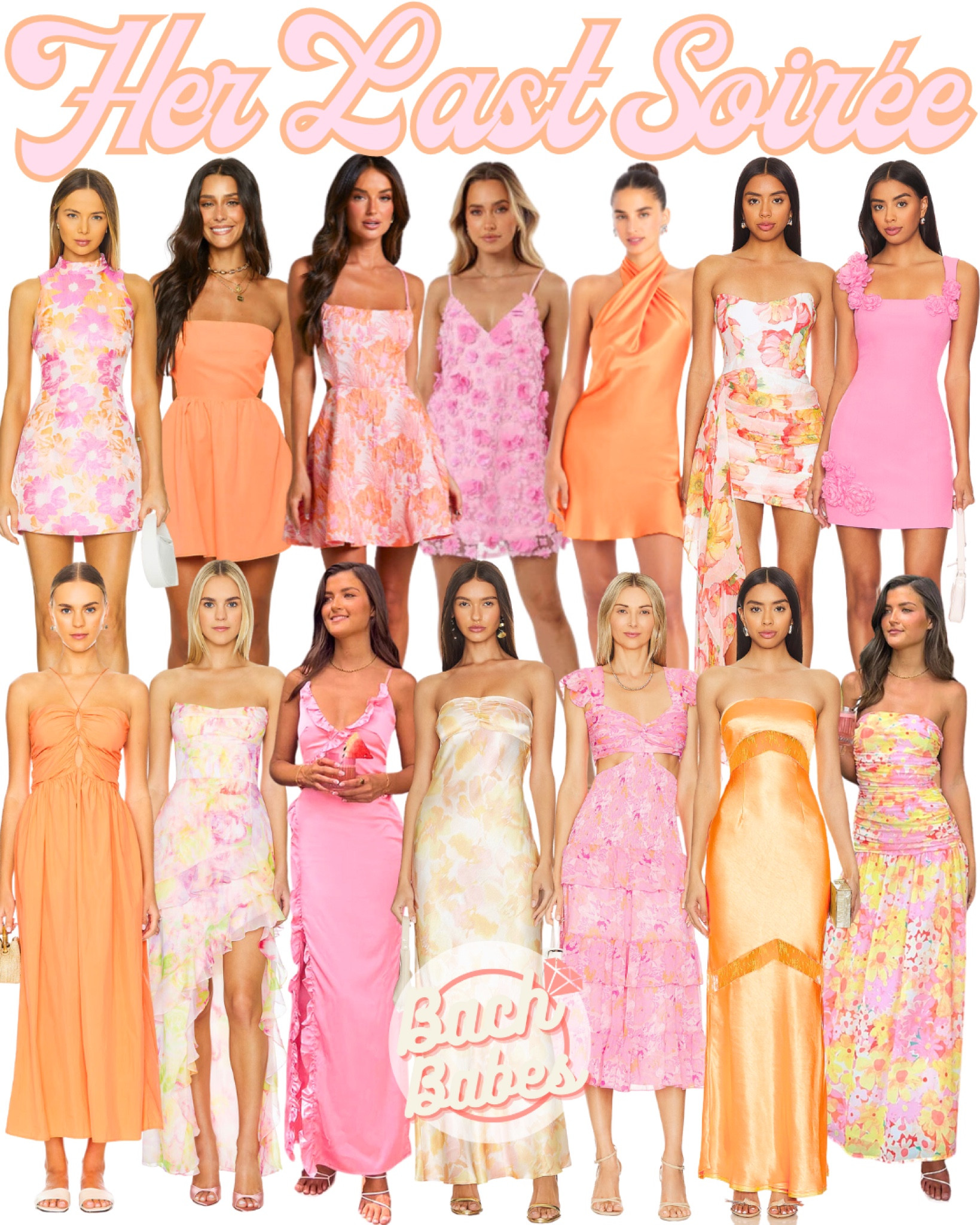 Her Last Soirée!🍊🌸✨ Bachelorette Outfit Ideas!

Her last soirée, her last single soirée, last single soirée, bachelorette outfit ideas, pink and orange dresses, Bach party dresses inspo, pink dress, orange dress, pink floral, coquette, floral Bach party