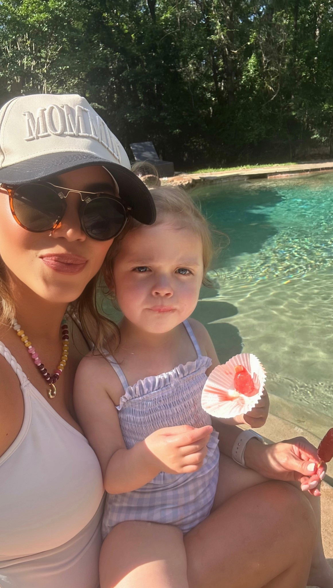 Summer
Mom hat 
Colorful initial necklace 
Toddler gingham swim

 

#LTKSwim