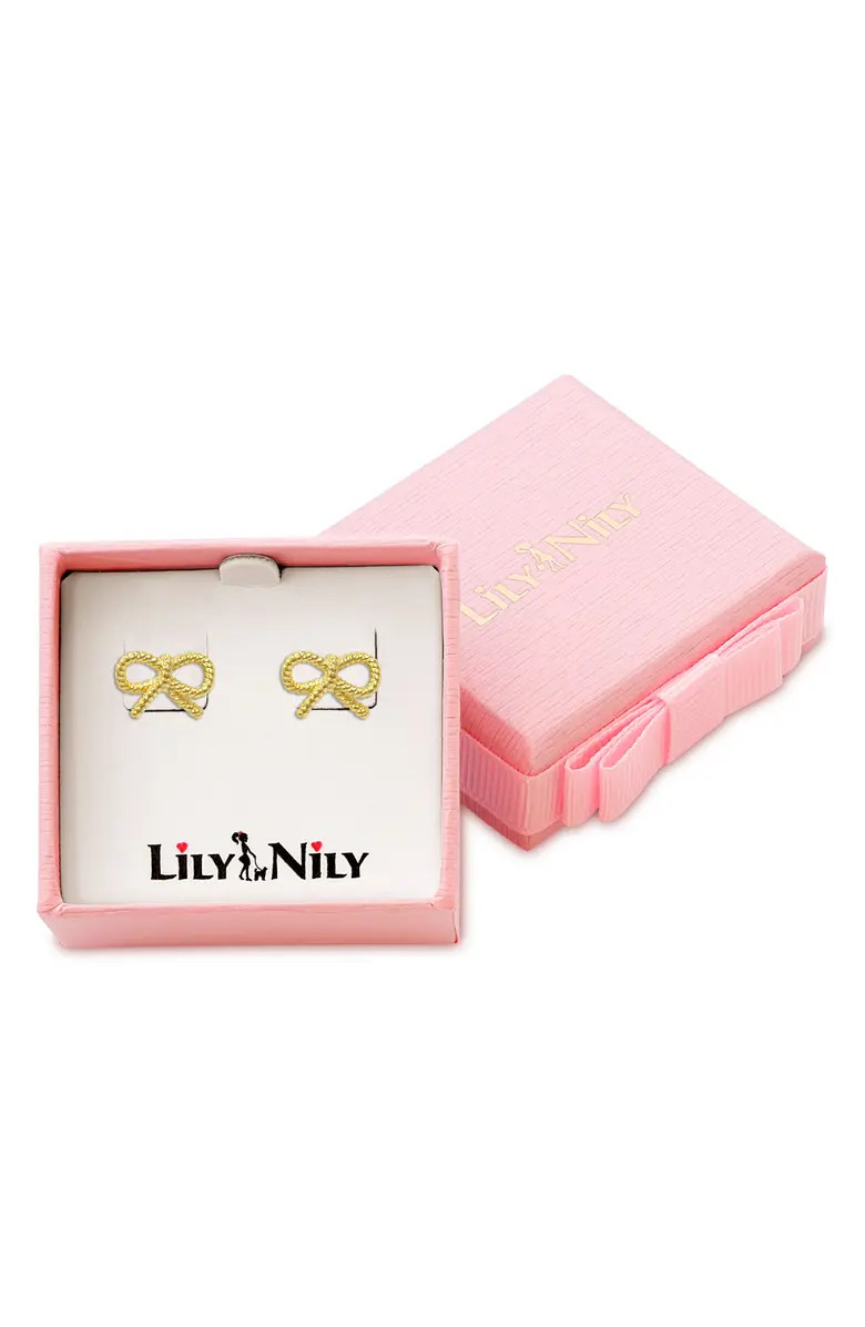 Lily Nily Kids' Bow Twist Stud Earrings | Nordstrom | Nordstrom