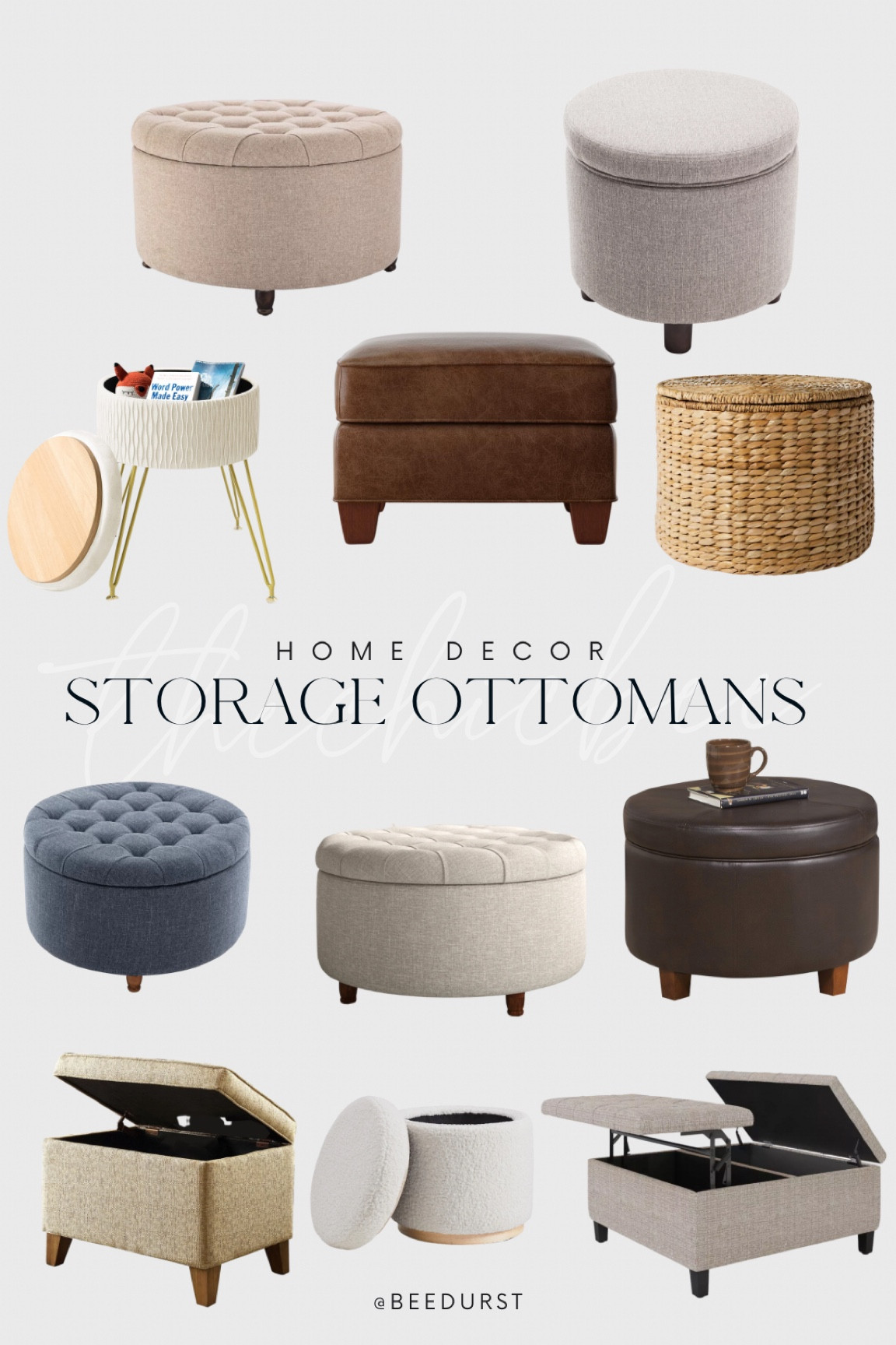 needing to add a little something to your living room? These storage ottomans are perfect for whatever style is in your home. 

Home decor, storage ottoman, living room, bedroom, decoration, furniture, wicker storage, leather ottoman, target find, wayfair, pottery barn 

#LTKhome #LTKFind #LTKSeasonal