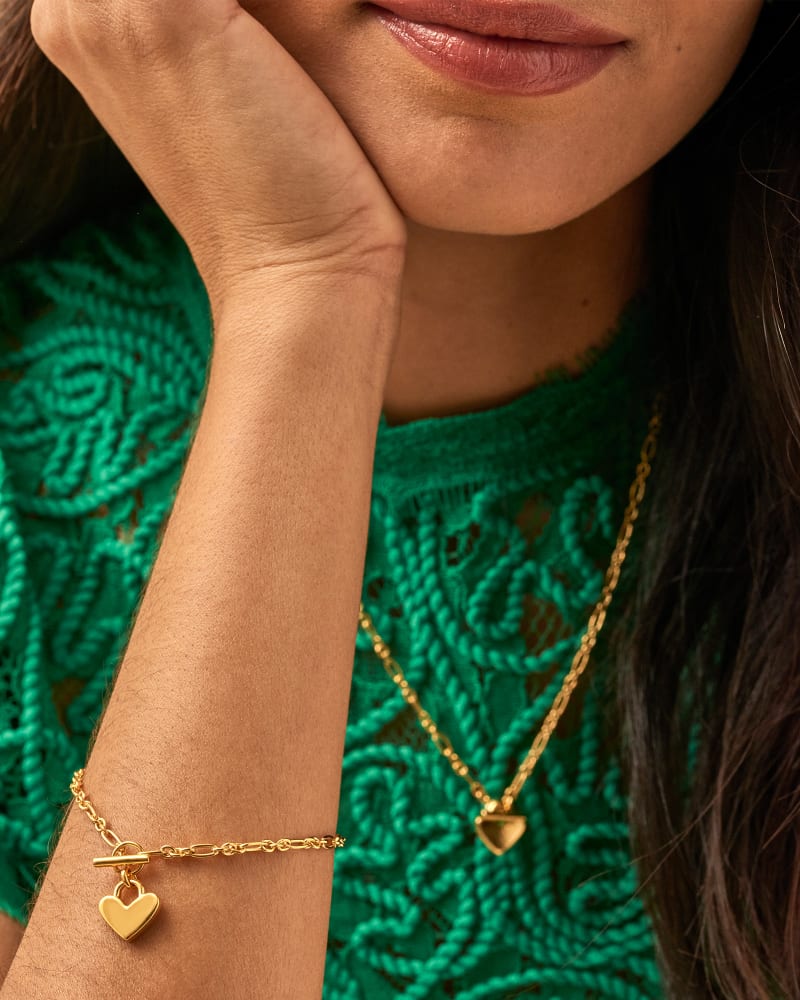 Heart Padlock Pendant Necklace in 18k Gold Vermeil | Kendra Scott | Kendra Scott