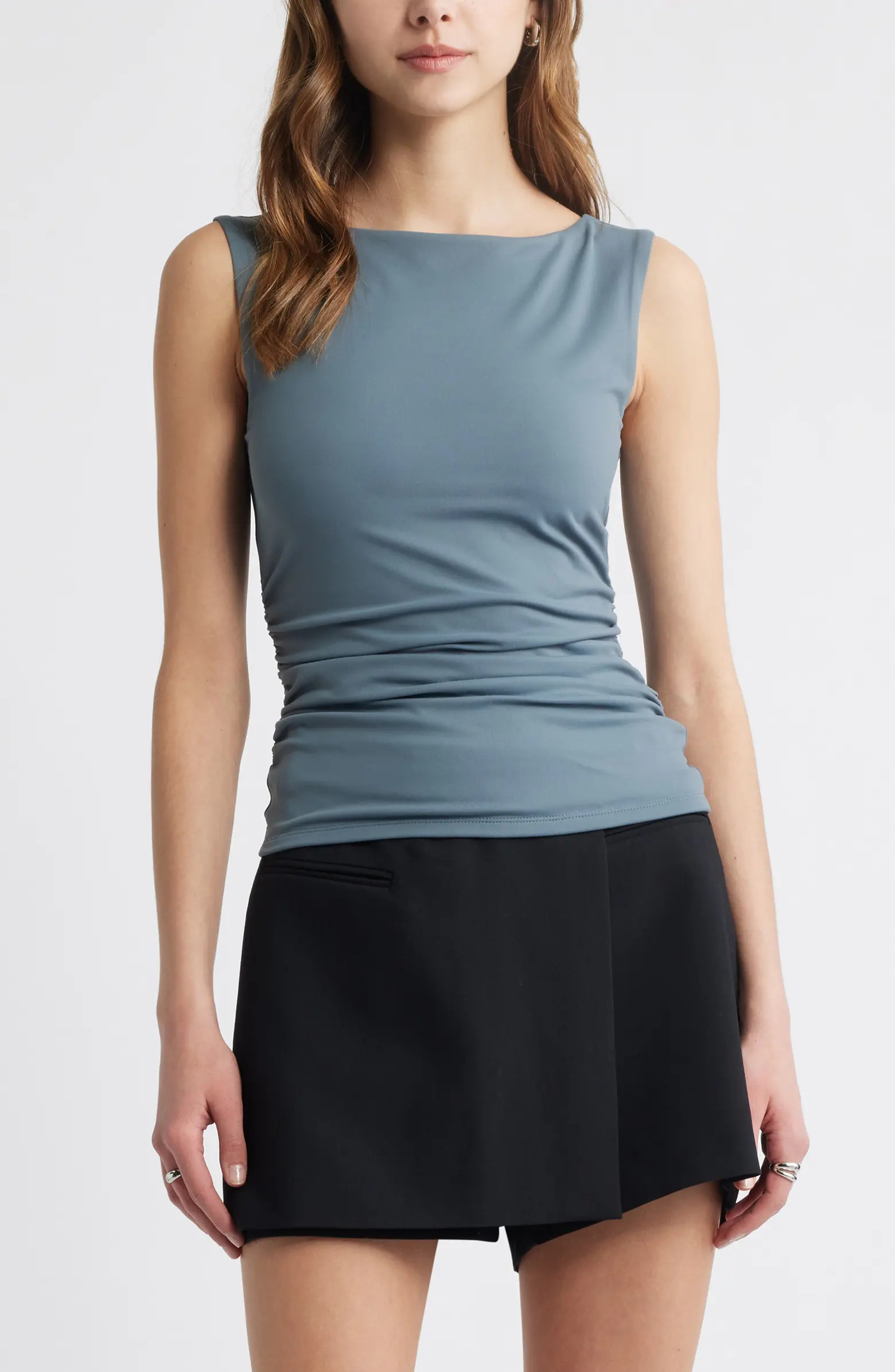Open Edit Boat Neck Sleeveless Top | Nordstrom | Nordstrom