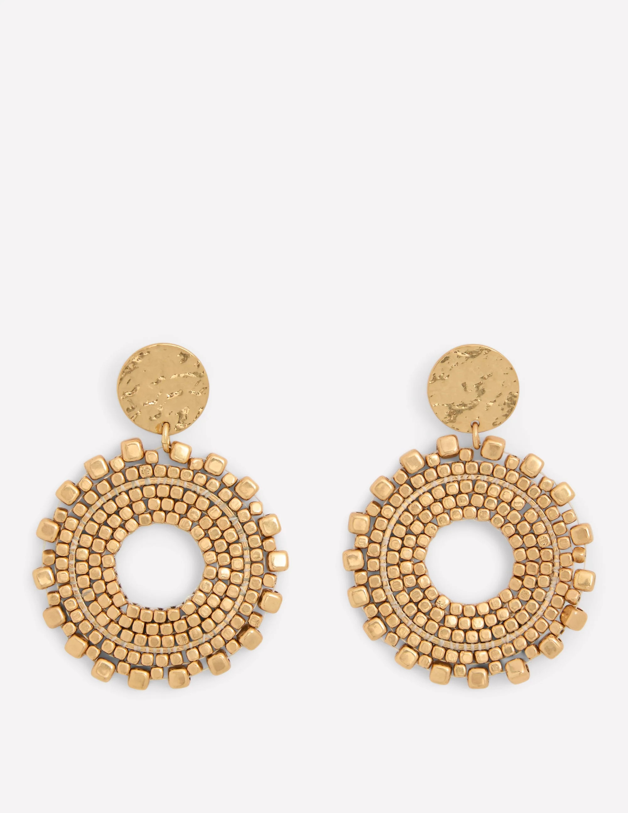 Circle Motif Earrings-Gold | Boden UK
