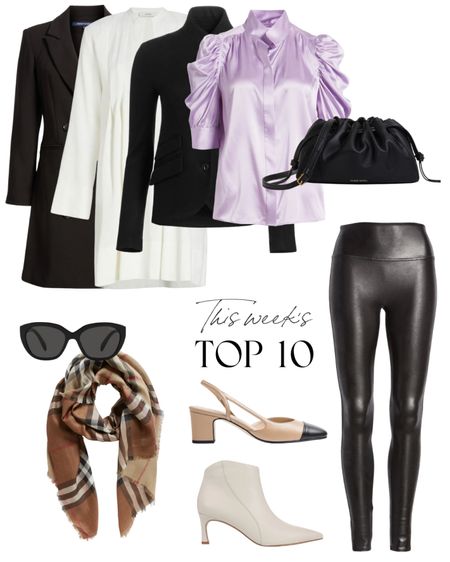 This week’s top ten best sellers feature a lot of great staples to have in your closet! Some of these pieces are on the Nordstrom sale as well like this blazer dress and these white booties! These Spanx faux leather leggings are also on sale!

#LTKSeasonal #LTKxNSale #LTKFind