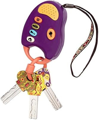 B. toys – FunKeys Toy – Funky Toy Keys for Toddlers and Babies – Toy Car Keys and Purple Re... | Amazon (US)