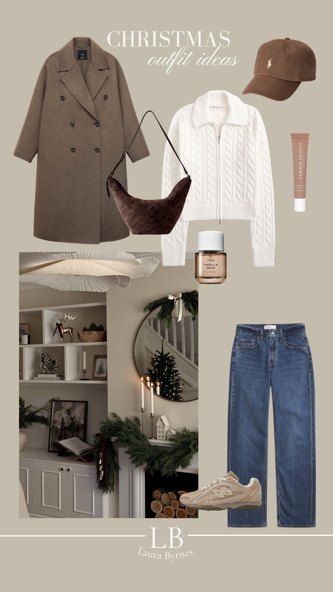 Christmas/winter outfit idea ✨ everything is in cyber week sales! Code AFLAURA for extra discount at Abercrombie 