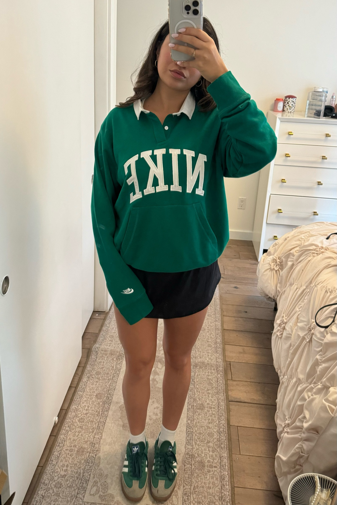 Shades of green for fall 💚 #green #adidassambas #nike 

#LTKActive #LTKFindsUnder100 #LTKSeasonal