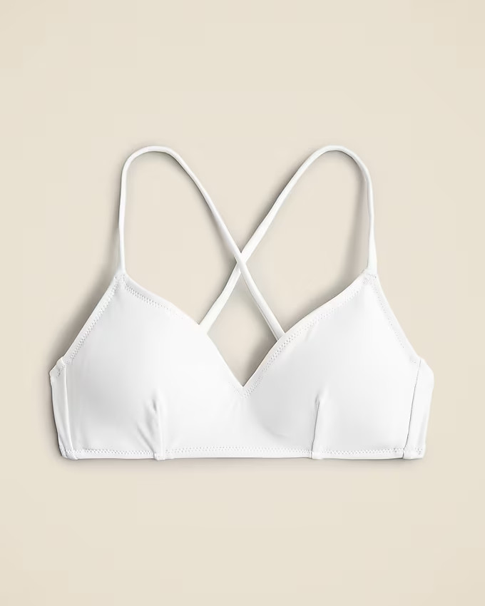 Cross-back french bikini top | J. Crew US