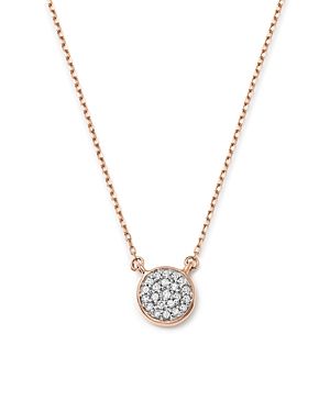 Adina Reyter 14K Rose Gold Pave Diamond Disc Necklace, 15 | Bloomingdale's (CA)