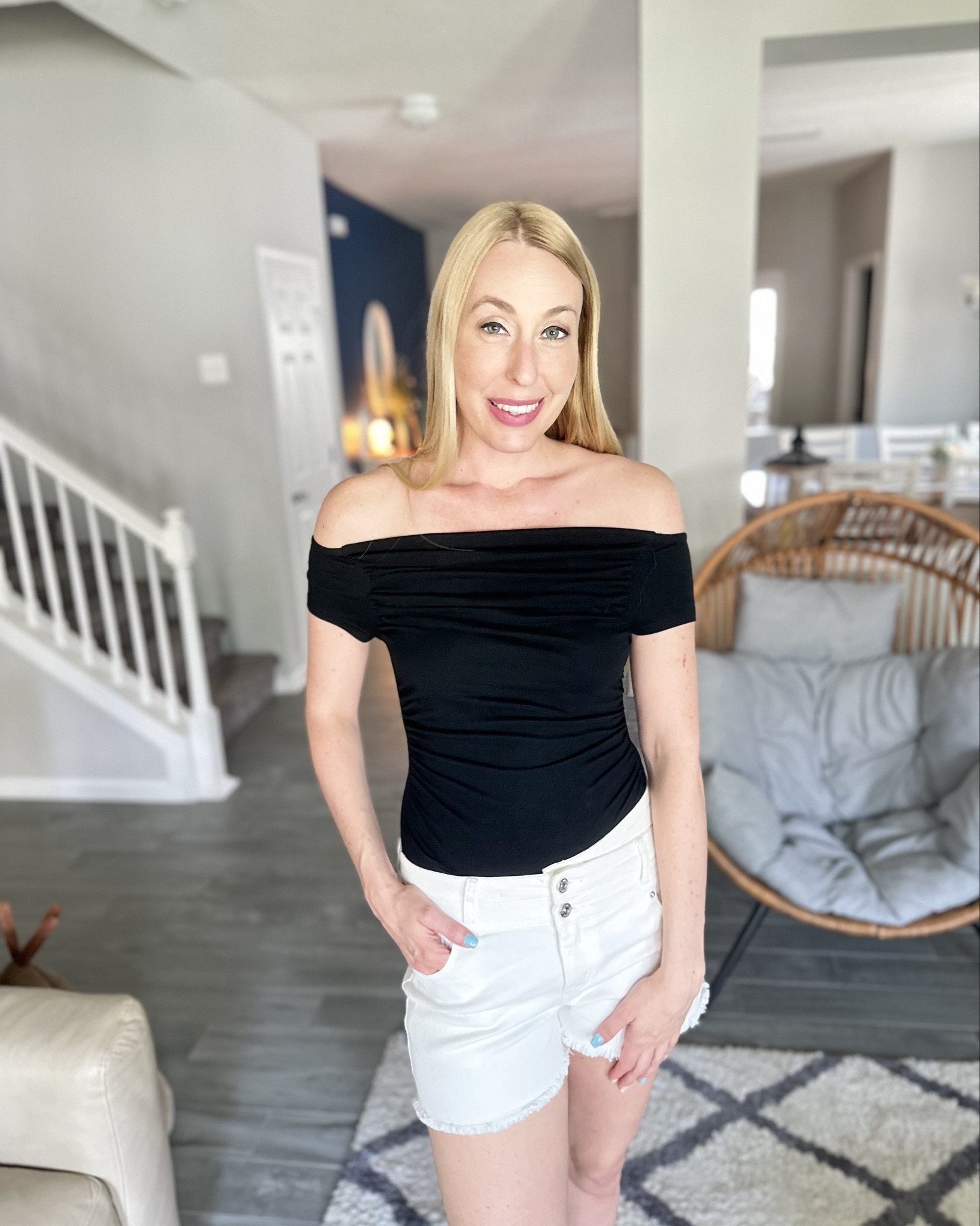 Black & White
💙 this top is a bodysuit and very stretchy 
💙 wearing size small in both 

#LTKStyleTip #LTKFindsUnder50 #LTKTravel