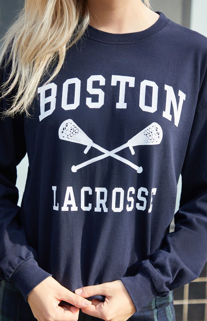 John Galt Boston Lacrosse Long Sleeve Cropped T-Shirt | PacSun