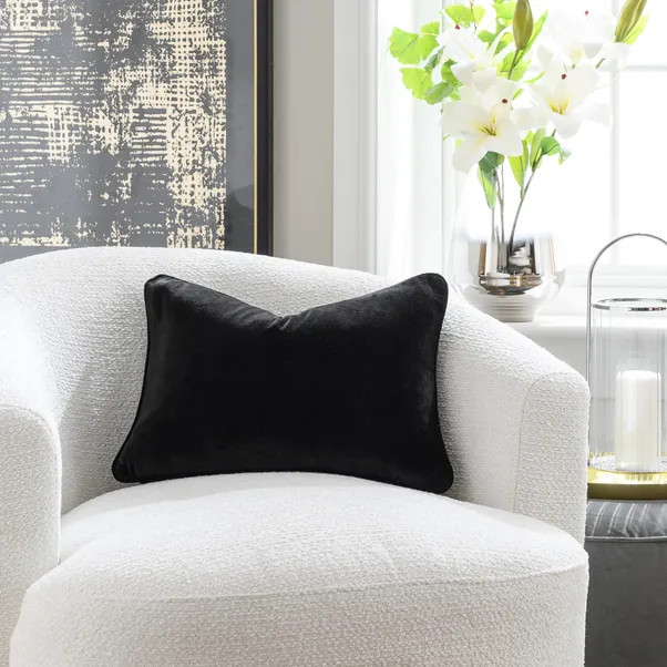 Clara Cotton Velvet Rectangle Cushion | Dunelm (migrated)