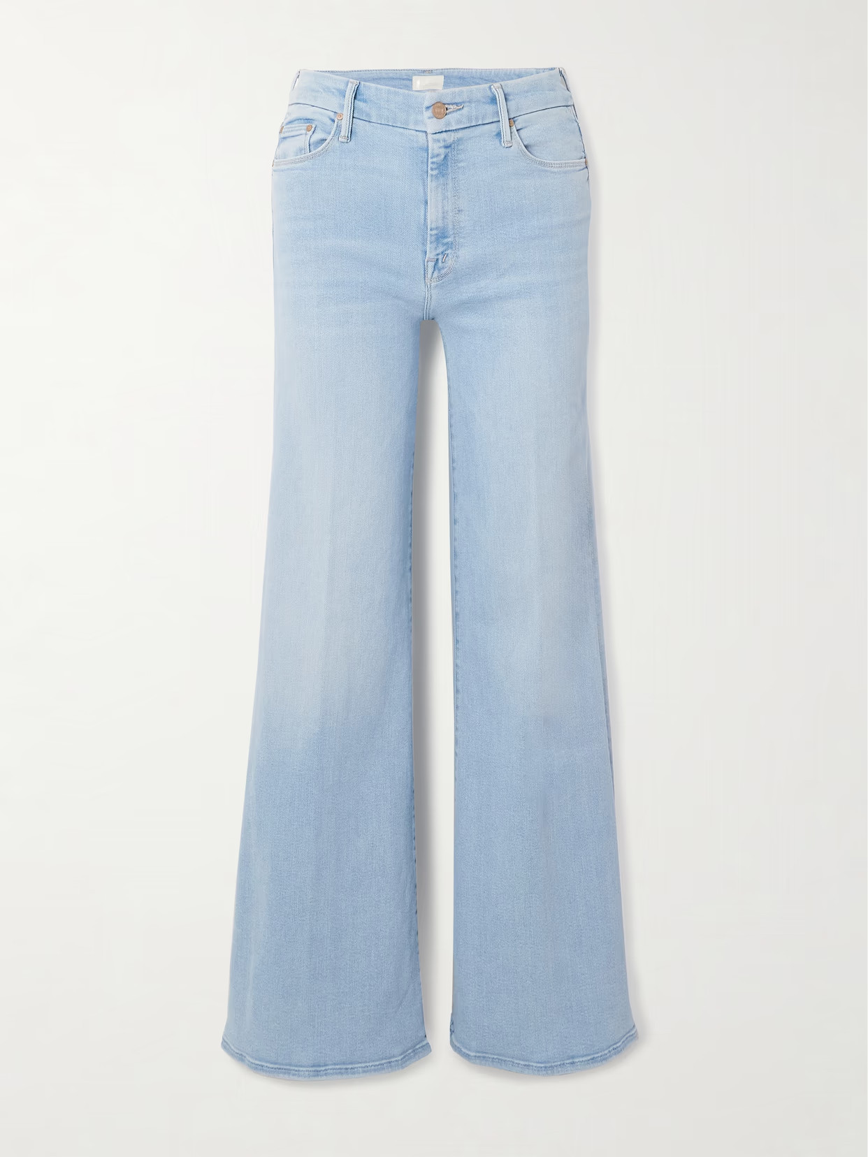 Mother - The Roller Sneak High-rise Wide-leg Jeans - Blue | NET-A-PORTER (US)