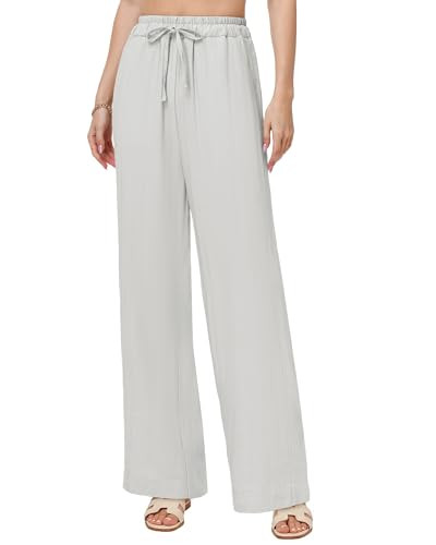 Tall Women's Wide Leg Pants,32"/34"/36" Inseam,Lightweight Linen Blend Casual Pants | Amazon (US)
