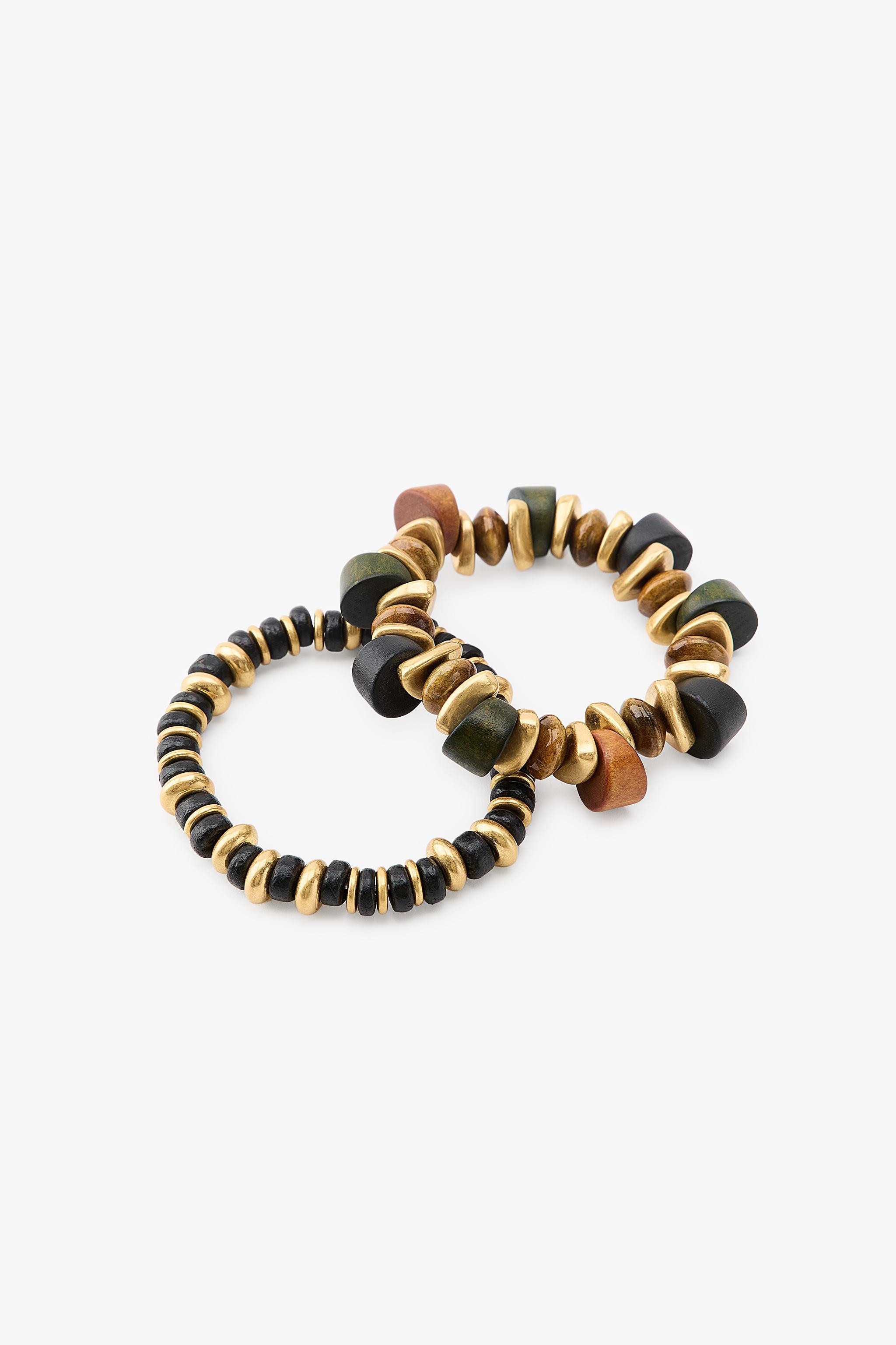 PACK OF 4 WOODEN BRACELETS | Zara UK