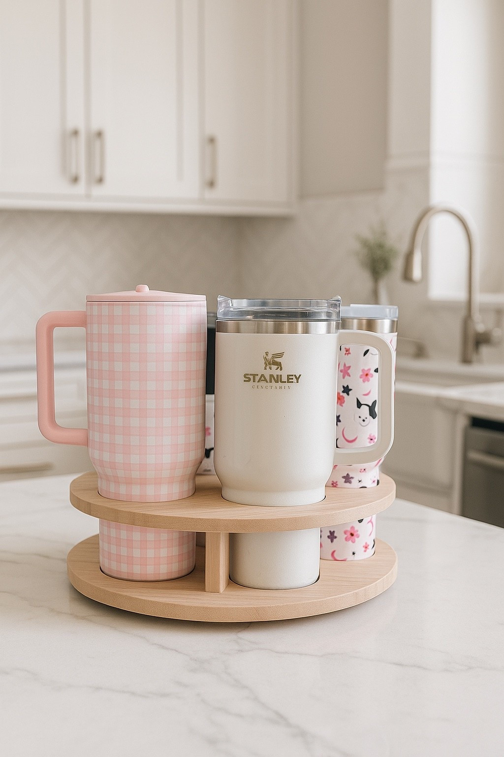 ✨ Keep your favorite tumblers organized in style! This rotating wooden tumbler organizer is perfect for Stanley cups and other large drink tumblers. The smooth spin design makes it easy to grab and go, while saving space on your counter. Functional, chic, and a must-have for every kitchen.

✔️ Holds multiple large tumblers
✔️ Rotating lazy-susan style base
✔️ Durable wood design for a high-end look

#LTKhome #AmazonFinds #StanleyCups #KitchenOrganization #LTKAmazon