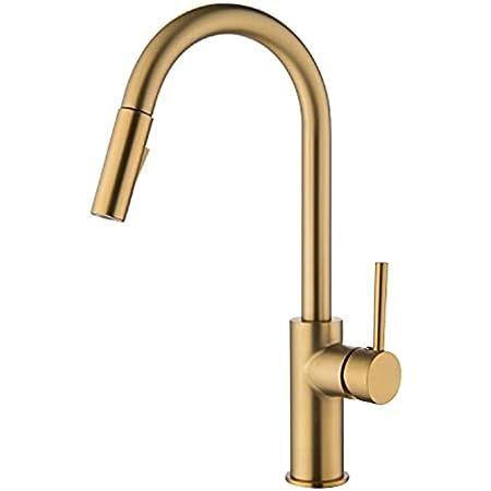FORIOUS Gold Kitchen Faucet with Pull Down Sprayer, Kitchen Faucet Sink Faucet with Pull Out Sprayer | Amazon (US)