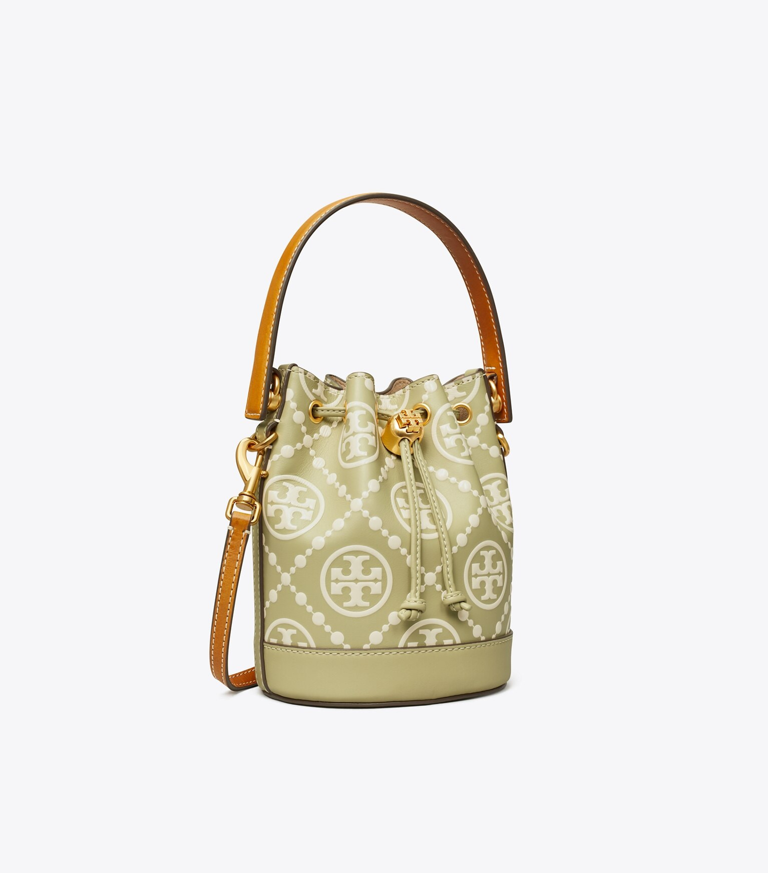 T MONOGRAM EMBOSSED MINI BUCKET BAG | Tory Burch (US)
