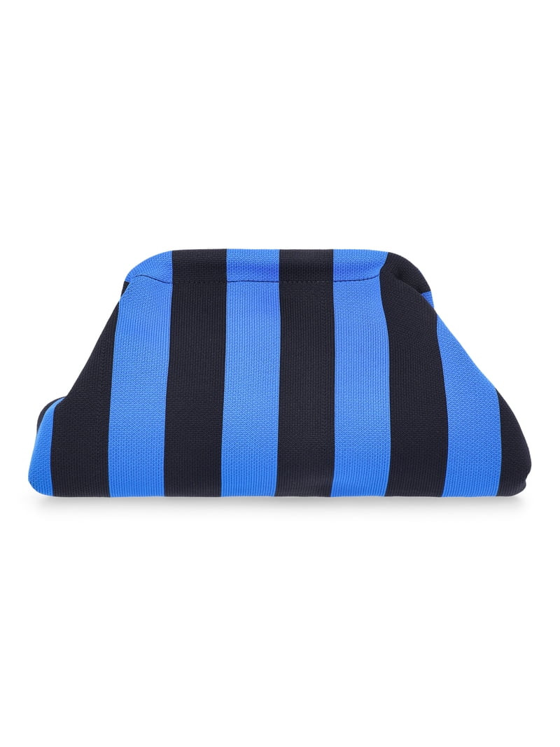 Free Assembly Women's Knit Clutch Handbag, Navy/Blue | Walmart (US)