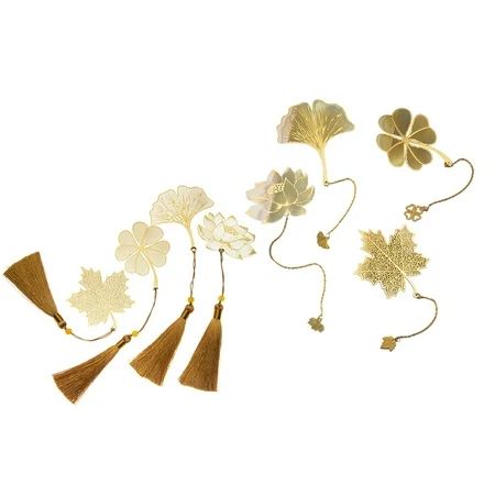 8x Exquisite Vintage Leaf Vein Hollow Leaf Metal Bookmark Creative Fringed Leaf Specimens Bookmark P | Walmart (US)