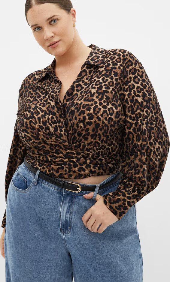 Ellie Print Shirt - leopard | Avenue