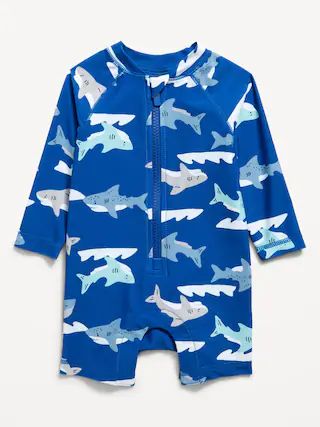 Unisex Printed Long-Sleeve Swim Rashguard Bodysuit for Baby | Old Navy (US)