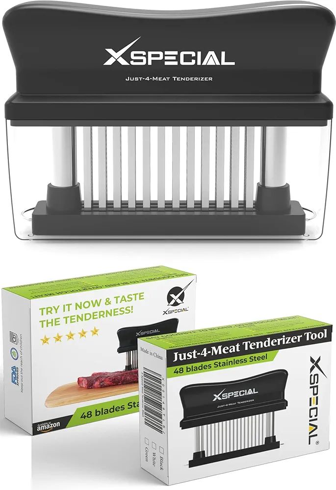 Meat Tenderizer Tool 48-Blades Stainless Steel - Ease to Use & Clean - Kitchen Gadgets Tools with... | Amazon (US)