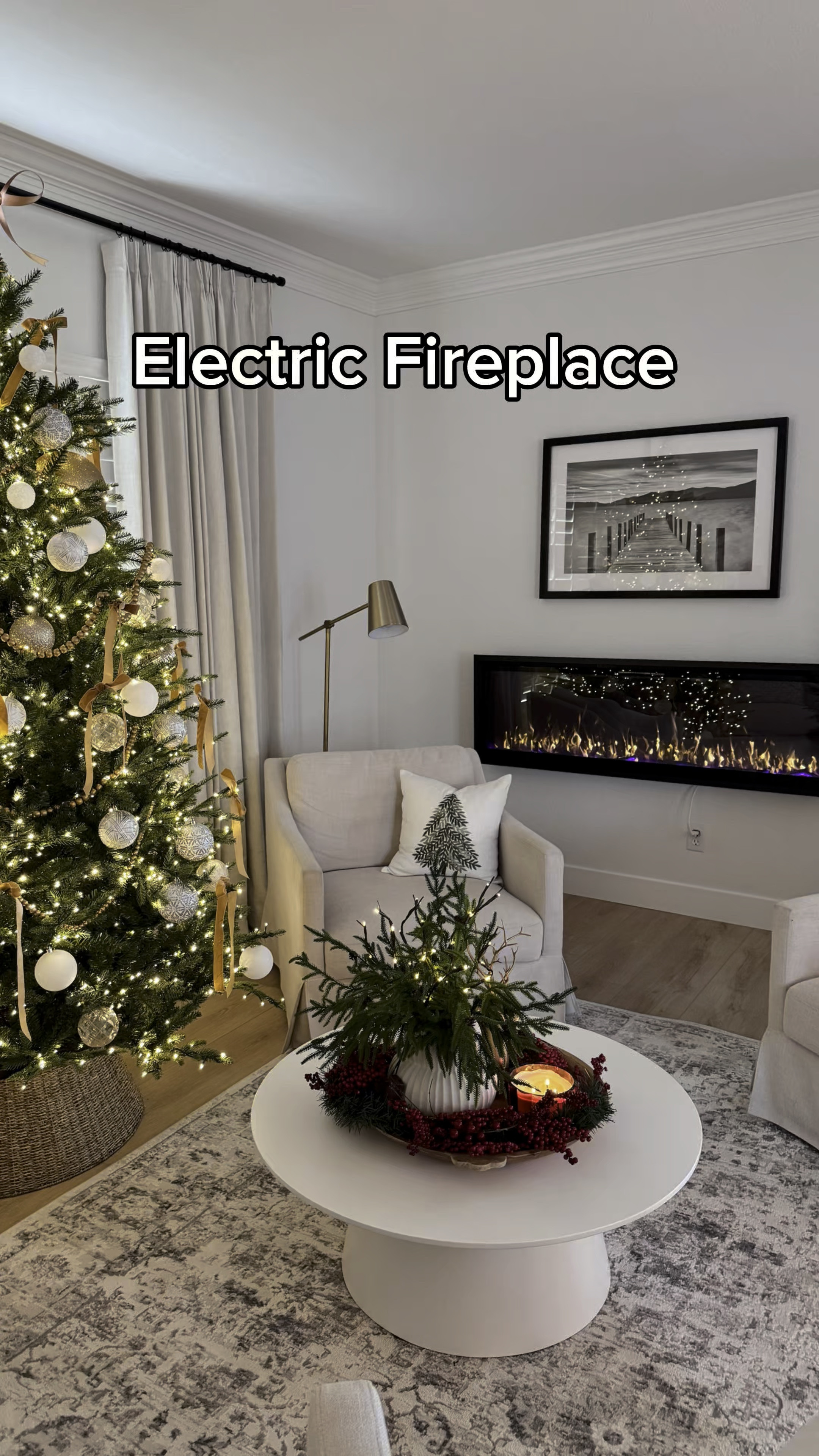 Easy to hang electric Wall fireplace! I love how easy the install was and it created such a warm and cozy ambiance!!  

#LTKFamily #LTKHome #LTKWatchNow