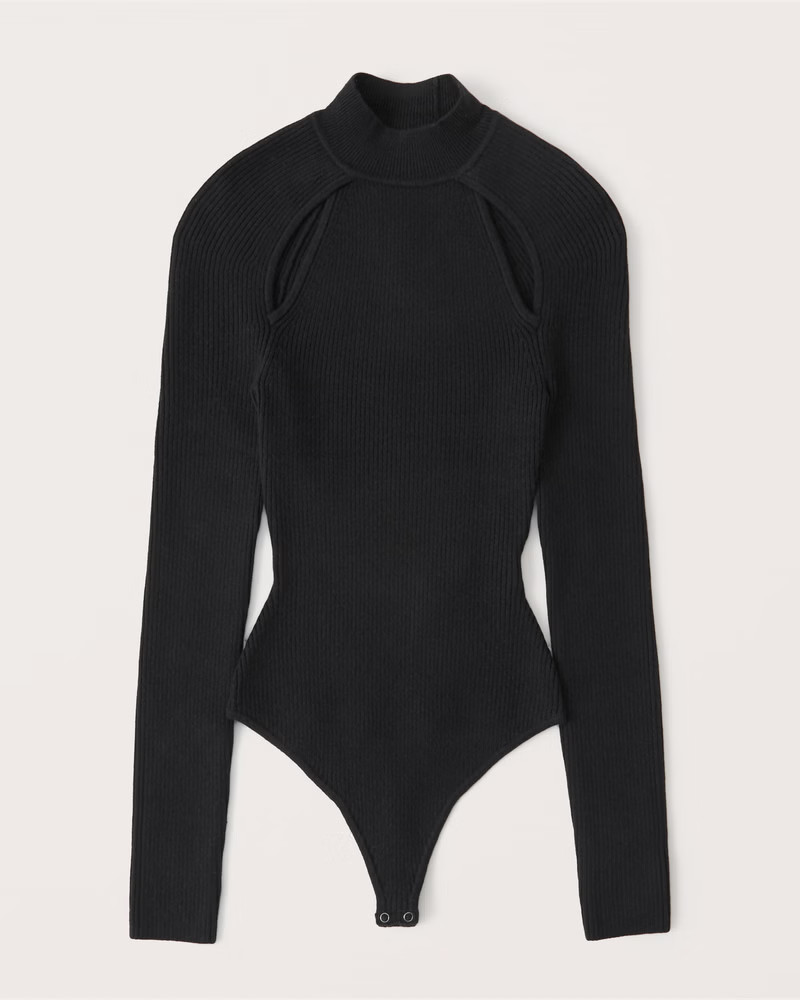 Collarbone Cutout Sweater Bodysuit | Abercrombie & Fitch (US)