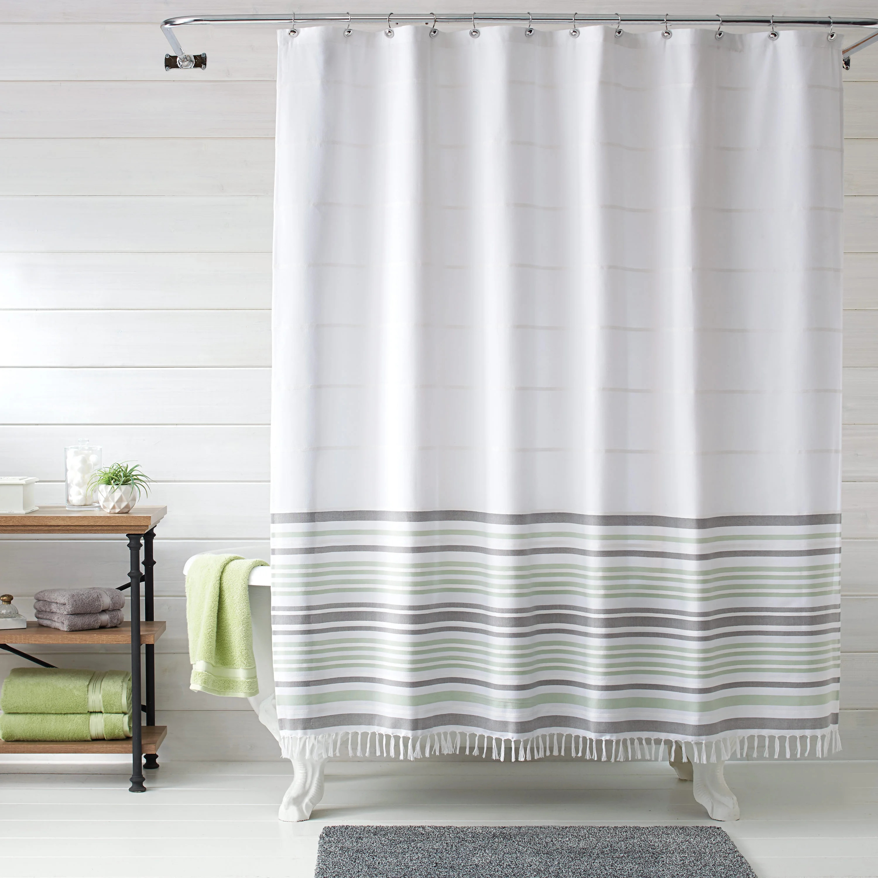 Better Homes & Gardens Turkish Stripe Shower Curtain, 1 Each | Walmart (US)