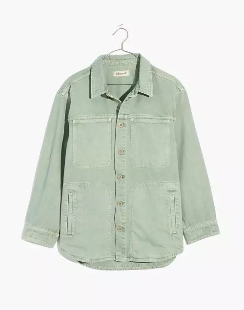 Denim Ames Oversized Shirt-Jacket: Garment-Dyed Edition | Madewell