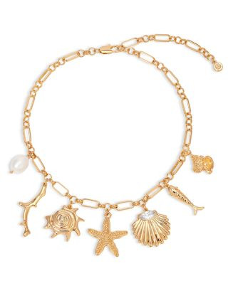 Ettika Oceanic Dreams Cubic Zirconia & Cultured Freshwater Pearl Shell Charm Statement Necklace, ... | Bloomingdale's (US)
