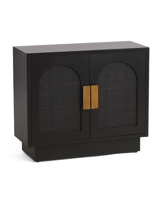 2 Door Cabinet With Rattan | TJ Maxx