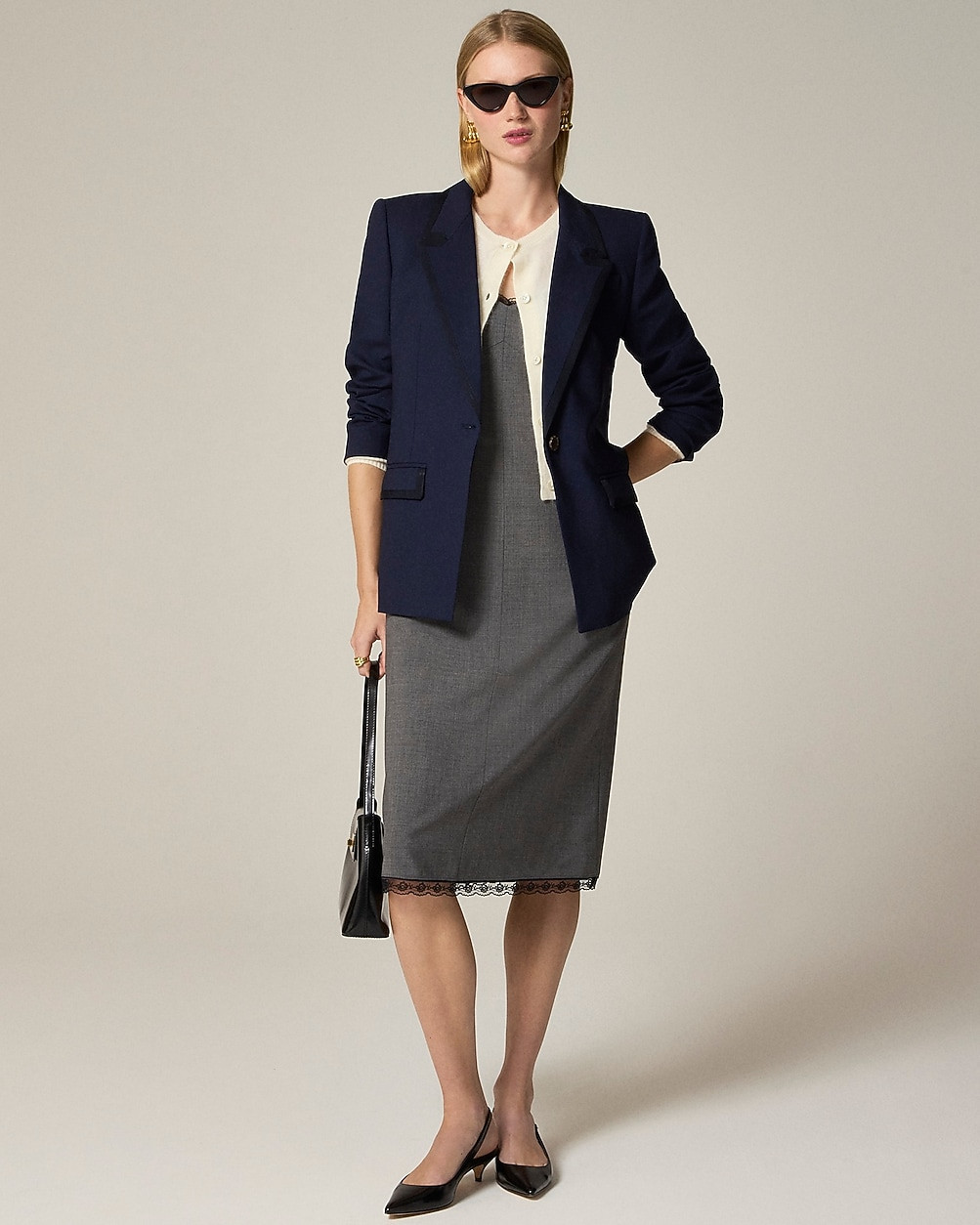 Vivienne blazer in Italian stretch merino wool blend | J. Crew US